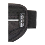 Riñonera para running con varios bolsillos y elementos reflectantes color negro vista detalle 1