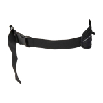 Riñonera para running con varios bolsillos y elementos reflectantes color negro tercera vista