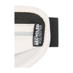 Riñonera para running con varios bolsillos y elementos reflectantes color arena vista detalle 1