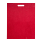 Bolsa de non woven reciclado termosellada y ultraresistente 5L color rojo tercera vista frontal