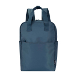 Mochila de viaje ecológica multiusos para portátil 9L 14” color azul cian segunda vista frontal