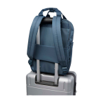 Mochila de viaje ecológica multiusos para portátil 9L 14” color azul cian segunda vista