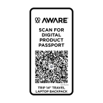 Mochila de viaje ecológica multiusos para portátil 9L 14” color azul cian cuarta vista