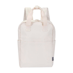 Mochila de viaje ecológica multiusos para portátil 9L 14” color blanco roto segunda vista frontal