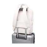 Mochila de viaje ecológica multiusos para portátil 9L 14” color blanco roto segunda vista