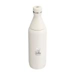 Botella ecológica con apertura dual 600ml Stanley All Day Slim color beige vista impresa logo 2