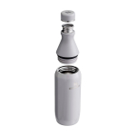 Botella de acero inox reciclado con abertura de dos piezas 350ml Stanley All Day Slim color gris segunda vista