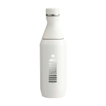 Botella de acero inox reciclado con abertura de dos piezas 350ml Stanley All Day Slim color beige vista impresa logo 2