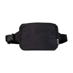 Bolso bandolera de viaje de poliéster reciclado con compartimiento 1L color negro segunda vista frontal