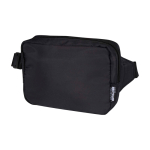 Bolso bandolera de viaje de poliéster reciclado con compartimiento 1L color negro