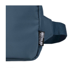 Bolso bandolera de viaje de poliéster reciclado con compartimiento 1L color azul cian vista detalle 1