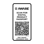 Bolso bandolera de viaje de poliéster reciclado con compartimiento 1L color azul cian tercera vista