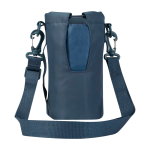 Bolsa de viaje para botellas hecha de materiales ecológicos 2L color azul cian segunda vista trasera