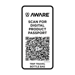 Bolsa de viaje para botellas hecha de materiales ecológicos 2L color blanco roto cuarta vista