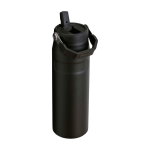 Botella de acero inox reciclado con tapa abatible de pajita 700ml Stanley IceFlow™ 2.0 color negro