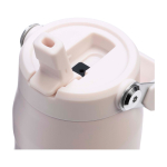 Botella de acero inox reciclado con tapa abatible de pajita 700ml Stanley IceFlow™ 2.0 color rosa claro vista detalle 1