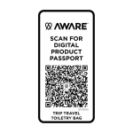 Neceser de poliéster reciclado con gran compartimento inferior 6L color azul cian tercera vista