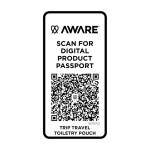 Neceser de viaje ecológico con compartimento principal 2L color blanco roto tercera vista