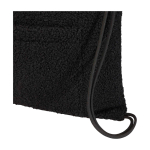 Mochila de cuerdas de sherpa reciclada con bolsillo frontal 9L color negro vista detalle 1