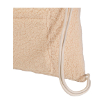 Mochila de cuerdas de sherpa reciclada con bolsillo frontal 9L color natural vista detalle 1