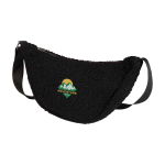 Bolso bandolera de sherpa reciclada con correas de hombros 3L color negro