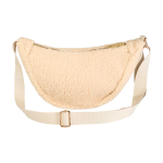 Bolso bandolera de sherpa reciclada con correas de hombros 3L color natural segunda vista trasera