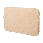 Funda para portátil de sherpa reciclada con bolsillos interiores 13” color natural