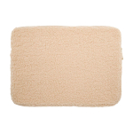 Funda para portátil de sherpa reciclada con bolsillos interiores 13” color natural segunda vista trasera