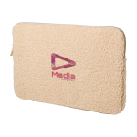 Funda para portátil de sherpa reciclada con bolsillos interiores 13” color natural
