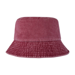Sombrero tipo bob de algodón lavado con diseño atemporal 245 g/m2 color burdeos segunda vista frontal