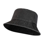 Sombrero tipo bob de algodón lavado con diseño atemporal 245 g/m2 color negro