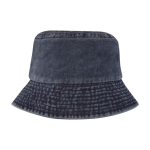 Sombrero tipo bob de algodón lavado con diseño atemporal 245 g/m2 color azul marino segunda vista trasera