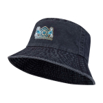 Sombrero tipo bob de algodón lavado con diseño atemporal 245 g/m2 color azul marino