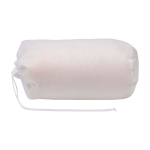 Manta de sherpa reciclada con tacto agradable y cómodo 126 x 152 cm color marfil segunda vista con caja