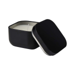 Vela aromática en lata cuadrada con aroma de vainilla 50g color negro segunda vista