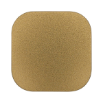 Vela aromática en lata cuadrada con aroma de vainilla 50g color dorado tercera vista frontal