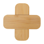 Salvamanteles de bambú pequeño con esquinas redondeadas color natural segunda vista frontal