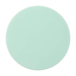 Espejo de maquillaje elegante y deslizante para retoques rápidos color verde suave segunda vista frontal