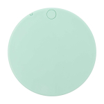 Espejo de maquillaje elegante y deslizante para retoques rápidos color verde suave segunda vista trasera