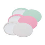 Espejo de maquillaje elegante y deslizante para retoques rápidos color rosa claro segunda vista varios colores