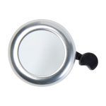 Timbre para bicicleta de aluminio y plástico con un sonido fuerte color plateado segunda vista frontal