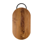 Tabla de cortar de madera de acacia con mango resistente y ergonómico color madera segunda vista frontal