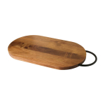 Tabla de cortar de madera de acacia con mango resistente y ergonómico color madera