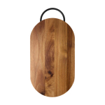 Tabla de cortar de madera de acacia con mango resistente y ergonómico color madera segunda vista trasera