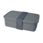 Fiambrera de plástico reciclado para empresas 800ml color gris oscuro