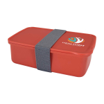 Fiambrera de plástico reciclado para empresas 800ml color salmón vista impresión tampografía