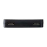 Hub USB con 4 puertos con USB y salidas tipo A y tipo C color negro tercera vista frontal