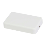 Powerbank inalámbrica magnética de plástico reciclado 10.000 mAh color blanco segunda vista