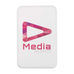 Powerbank inalámbrica magnética de plástico reciclado 10.000 mAh color blanco