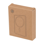 Powerbank inalámbrica magnética de plástico reciclado 10.000 mAh color blanco segunda vista con caja